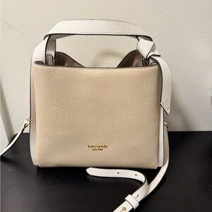 Kate Spade Knotted Crossbody Bag in Cream and White